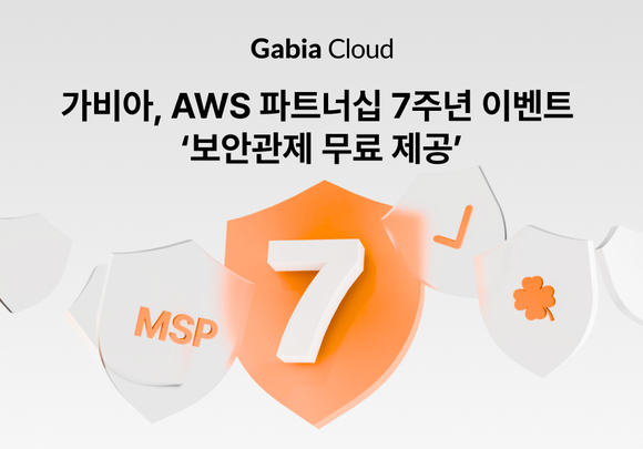 가비아, AWS 파트너십 7주년 이벤트 진행…‘보안관제 무료 제공’