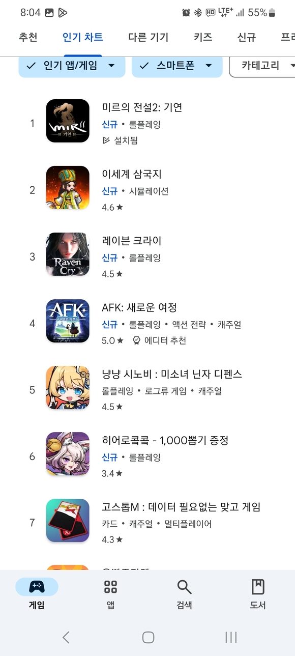 ▲미르의 전설2:기연이 구글플레이 인기 1위를 기록했다. / 사진=위메이드커넥트 위메이드커넥트, ‘미르의 전설2: 기연’ 구글 플레이 인기 1위 기록