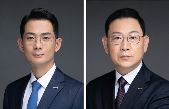 ▲김준석 대한전선 부사장(왼쪽), 김용일 호반산업 전무 / 사진=호반그룹 호반그룹, 2025년 정기 임원 인사 단행…그룹 성장 가속화
