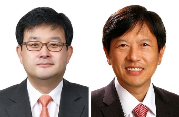▲손현호 SK디스커버리 대표이사 사장(왼쪽), 안현 SK하이닉스 개발총괄(CDO) 사장 / 사진=SK SK디스커버리 대표에 손현호 사장, SK하이닉스 안현 사장 승진