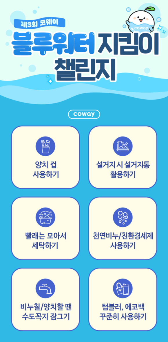 ▲코웨이의 제 3회 블루워터 지킴이 챌린지 포스코/ 사진=코웨이