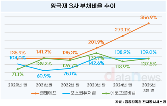 [취재] 엘앤에프, 재무안정성 빨간불…부채비율 356.9%