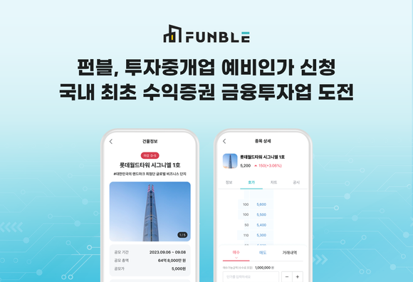 펀블, 수익증권 투자중개업 예비인가 신청
