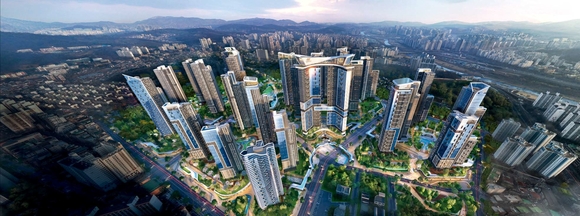 ▲구리 수택동 재개발사업지 투시도 및 조감도 / 사진=현대건설 현대건설, 7007세대 구리 수택동 재개발사업 수주