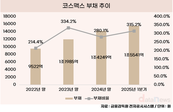 코스맥스 부채비율 315%…설비투자에 재무부담 확대
