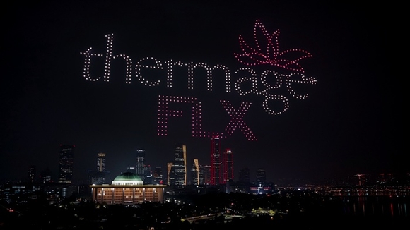 솔타메디칼코리아, 써마지 500만 달성 기념 드론쇼 성료