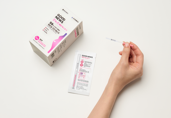 ▲‘이체크 굿뉴스’ 배란 테스트기 / 사진=동아제약 동아제약, ‘이체크 굿뉴스’ 배란 테스트기 출시