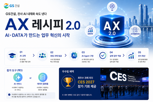 GS건설, 전사 AI 역량 강화 체계 구축 나선다 